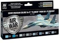Vallejo 071602 AV Model Air Set-Soviet Su-27 Flanker 80s On Modellbaufarbe, Farbig, 17 ml