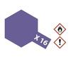 Tamiya 81016, Tamiya Acrylfarbe Violett (glänzend) X-16 Glasbehälter 23ml,