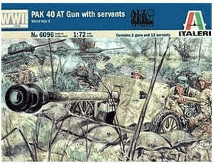 Italeri PAK 40 AT Gun with servants WWII (6096)