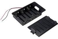 TRU Components SBH361A Batteriehalter 6x Mignon (AA) Kabel