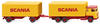 Wiking 045702, Wiking 045702 H0 LKW Modell Scania Kofferhängerzug