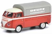 Schuco VW T1b Pritsche-Plane Deutz Service rot 452641000 H0