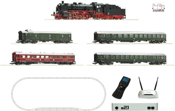 Roco z21 Digitalset: Dampflokomotive BR 18.6 mit D-Zug, DB (51313)