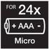 Basetech AAA 24-PK Batteriebox 24x Micro (AAA), 10440 (L x B x H) 90 x 62 x 25mm
