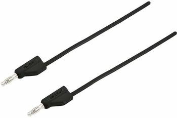 Voltcraft MSB-300 Messleitung Lamellenstecker 4mm Silikon 5m Schwarz (MSB-300-5-SW)