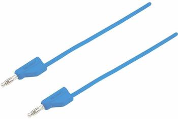 VOLTCRAFT Hochflexible Messleitung [Lamellenstecker 4mm - Lamellenstecker 4 mm] 0.5m Blau MSB-300 10A