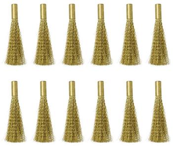 TOOLCRAFT TO-5864076 Ersatzpinsel für Glasfaser-Radierer 12er-Pack (Messingdraht) 4mm Durchmesser 4