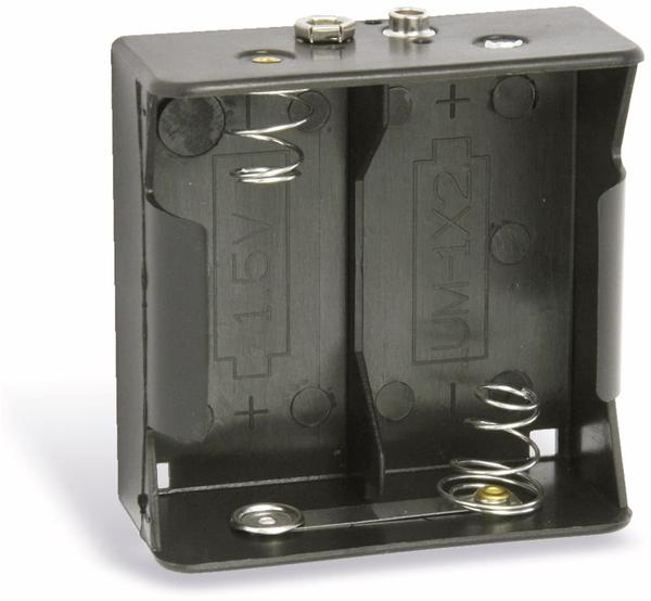 Goobay 11452 Batteriehalter 2x Mono (D) Druckknopfanschluss (L x B x H) 73 x 71 x 31mm