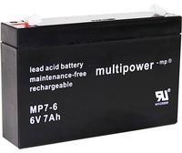 MultiPower PB-6-7-4,8 MP7-6 Bleiakku 6V 7Ah Blei-Vlies (AGM) (B x H x T) 151 x 100 x 34mm Flachsteck