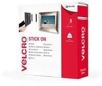 VELCRO&reg; Klettband Selbstklebend, Haken & Flausch 20mm x 25m Wei&szlig;