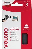 VELCRO® VEL-EC60225 Klettband zum Aufkleben Haft- und Flauschteil (L x B) 500mm x 20mm Schwarz 0.5m
