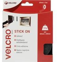 VELCRO® VEL-EC60217 Klettband zum Aufkleben Haft- und Flauschteil (L x B) 5000mm x 20mm Schwarz 5m