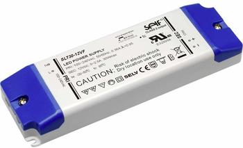 SELF ELECTRONICS SLT30-24VFG LED-Trafo Konstantspannung 30 W 0 - 1.25 A 24 V/DC nicht dimmbar, Möbelzulassung, Überlastschutz Weiß-Blau
