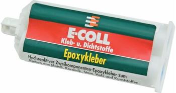 E-Coll 2K Schnell-Epoxydkleber silikonfrei Innen-/Au&szlig;eneignung 50ml Kartusche