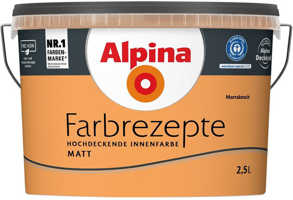 Alpina Farben Farbrezepte 2,5 l Sattes lebendiges Orange