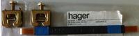 Hager CU-Schiene universZ 180x9x6mm N75B ** 35qmm blau lamelliert m.2xKlemmen
