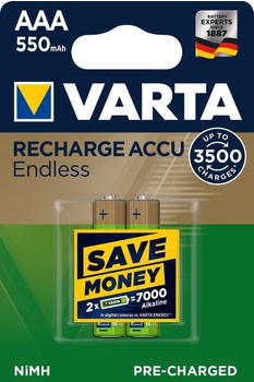 VARTA Recharge Accu Endless AAA 550mAh (2 St.)