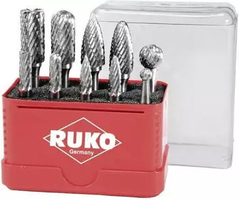 Ruko 116002 HM Frässtifte-Satz 10tlg. Hartmetall Schaft-Ø 6mm