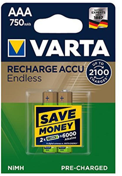Varta Recharge Accu Endless AAA 750mAh (2 St.)