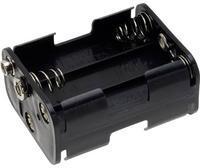 TRU Components BH-363-1B Batteriehalter 6x Mignon (AA) Druckknopfanschluss