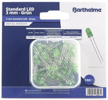 Barthelme LED-Sortiment Grün Rund 3mm 100 mcd 30° 20mA 2V