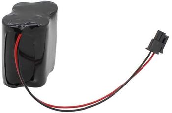 AccuCell Notleuchtenakku NiMH 4,8V 1100mAh F2+2 Mignon AA mit 150mm Kabel & Stecker ersetzt Inotec 890014