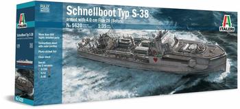 Italeri 510005620 1:35 Schnellboot Typ S-38/4.0cm Flak 28