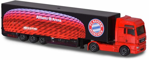 MAJORETTE 212053155 FC Bayern München Man TGX XXL Truck, Spielzeug LKW mit Freilauf & Federung, 13 cm, rot