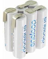 AccuCell eneloop 7.2 Volt AkkuPack F2x3 6/BK-3MCCE mit Lötfahne