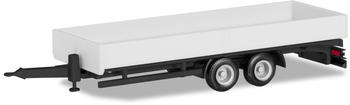 Herpa LKW-Tieflade-Tandemanhänger, weiß