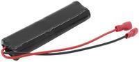 AccuCell Notleuchtenakku NiCd 4,8V 860mAh L2x2 Mignon AA mit 150mm Kabel und Faston-Buchsen -4,8mm+6,3mm ersetzt GAZ 5161000415
