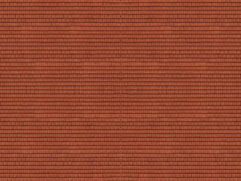 Noch 3D-Kartonplatte Dachziegel rot, 25 x 12,5 cm (56965)