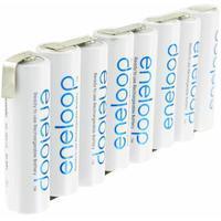 AccuCell eneloop 9.6 Volt AkkuPack F1x8, 8/BK-3MCCE mit Lötfahne