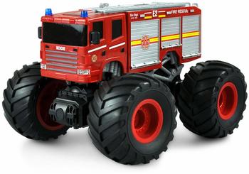 AMEWI Monster Feuerwehr Truck 1:18, RTR rot mit LED Beleuchtung & Sound