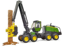 BRUDER 02135 - John Deere 1270G Harvester mit 1 Baumstamm - 1:16 Fahrzeug,...