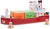 Eitech New Classic Toys - Harbor Line Containerschiff mit 4 Containern (10900)