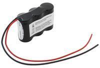 AccuCell Notleuchtenakku NiMH 3,6V 3000mAh F1x3 Sub-C mit 200mm Kabel einseitig