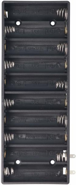 AccuCell Batteriehalter für 10 Mignon AA LR6 Nebeneinander Batterie, Akku