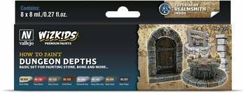 Acrylicos Vallejo 214959 80251 Farb-Set, WizKids Dungeon Depths, 8 x 8 ml Modellbau