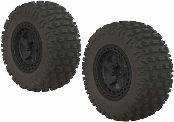 Arrma AR550042 Fortress SC 2.2/3.0 vormontierte Reifen, 14mm Hex, Schwarz (2)