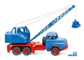 Wiking (066206) 1:87 Kranwagen (MAN/Fuchs) - himmelblau