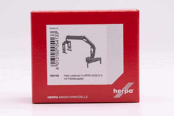 HERPA Hiab Ladekran X-HIPRO 232 E-3 mit Palettengabel 054133 H0