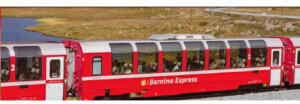 Kato Rhätische Bahn "Bernina Express" - neues Logo, 4-tlg. Ergänzungswagen-Set (7074057)