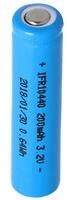 AccuCell IFR 10440 - 200mAh 3,2V LiFePo4 Akku (Flat Top) ungeschützt, Abmessungen 44,1x10,1mm unbedingt beachten