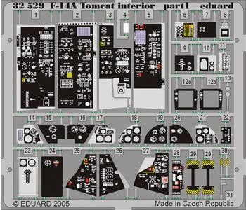 Eduard Accessories 32529 Modellbauzubehör F-14A Tomcat Interior für Tamiya-Bausatz
