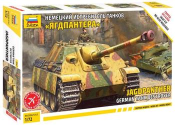 Zvezda 500785042 500785042-1:72 Jagdpanther Sd.Kfz. 173-Plastikbausatz-Modellbausatz-Zusammenbauen-Bausatz-für Einsteiger-detailliert, Camouflage