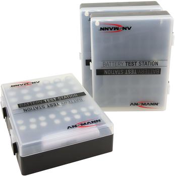 ANSMANN® ANSMANN Batteriebox inkl. Akkutester für 48 Stk. AAA, AA & 9V Block AkkusBatterien - 3 Stück