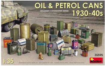 Miniart 35595 Oil & Petrol Cans 1930-40s Modellbauzubehör, grau