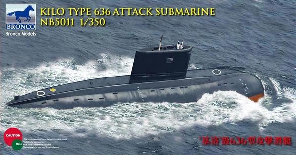 Bronco Models Bronco NB5011 - 1/350 Kilo Type 636 Attack Submarine,