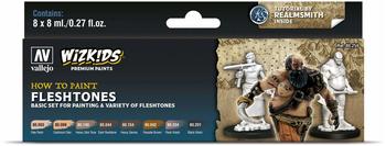 Vallejo Farb-Set, WizKids Fleshtones, 8 x 8 ml